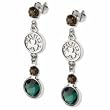 Boston Celtics Rhodium Logo Earrings