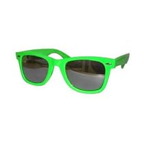 Classic Neon Green Wayfarers with Dark Lens