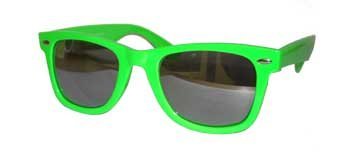 Classic Neon Green Wayfarers with Dark Lens
