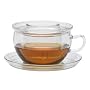 Glastasse Tea Time II mit Glassieb von Trendglas Jena