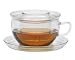 Glastasse Tea Time II mit Glassieb