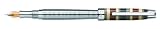 Laban African Wood Striped Cap/ Silver Trim Medium Point Fountain Pen - LPF-933SP