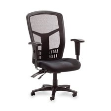 Executive High-Back Chair,Mesh Fabric,28-1/2x28-1/2x45,BK