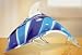 12"" Long Glass Striped Dolphin Figurine
