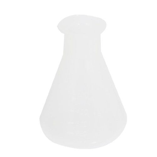 uxcell® 500ml Clear Plastic Laboratory Chemical Conical Flask Storage Bottle
