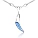 Nuovegioie Blue Horn Pendant on Sterling Silver Necklace