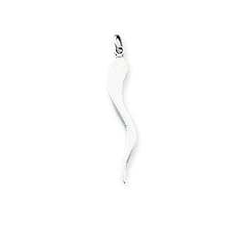 Sterling Silver Italian Horn Pendant with 20 inch Sterling Silver Chain