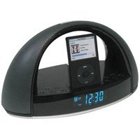 Sylvania SIP220 iPod Dock Clock Radio with AM FM Tuner, LCD Alarm Clock Display and Full Function Remote Control (Black)