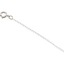 14K White Gold Solid Curb Chain - 20 inches