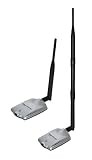 500mw High Power 802.11g G High Gain USB 2.0 Wireless B / G Long-Rang WiFi Network Adapter with a 5 dBi Dual Band SMA Antenna and Screw-On Swivel 9dBi Rubber Antenna