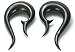 Black Horn Hook Earrings Body Jewelry - Price Per title=