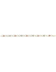 Black Hills Gold Tricolor 10K Leaf Bracelet