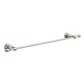 KOHLER K-6826-SN IV Georges Brass 24-Inch Towel Bar, Vibrant Polished Nickel