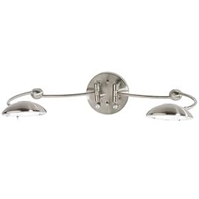 Brushed Steel Double Plug-In Headboard Swing Arm Wall Lamp by Universal Lighting and Decor