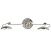 Brushed Steel Double Plug-In Headboard Swing Arm Wall Lamp