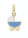 Jewelry : 14K Blue Enamel Baby Carriage - GH16393