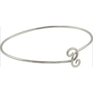 Wire Swirls Charm Bracelet in Sterling Silver, #8025