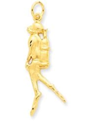 14k Gold Scuba Diver Charm