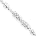 Sterling Silver Antiqued Love Rings Anklet