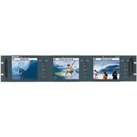 Marshall Triple 4 Rack Mounted LCD Panel with 2 Composite Video Inputs Per Screen.