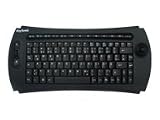 KEYSONIC KSK-5200 RFM Trackball-Tastatur 2,4GHz Funkuebertragung zwei Mausfunktionstasten und Scroll-Rad HTPC Kabellos Navi Digital