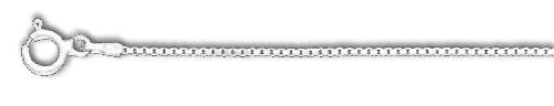 Sterling Silver 24 Inch X 1.2 mm Box Chain Necklace - Italian - O Ring Clasp