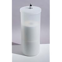 Orb Toilet Paper Holder Canister, White/Chrome (16H x 6 1/2diameter)