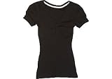 Energie Mixed Ribbed & Solid Y-Neck Tee