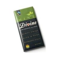 Divine Chocolate Dark W/Mint Crisps, 3.5-Ounce (Pack of 10)