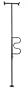 Standers Security Pole and Curve Grab Bar, Metallic Black
