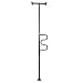 Standers Security Pole and Curve Grab Bar, Metallic Black