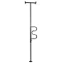 Standers Security Pole and Curve Grab Bar, Metallic Black