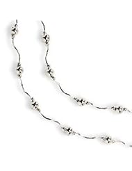 Sterling Silver Double Spiral and Bead Necklace QH1158-15"