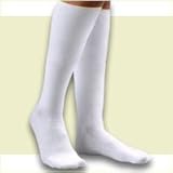 Pressure Lite Diabetic Socks - Light Energizing Calf Length. White. Large