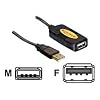 DELOCK Kabel USB 2.0 Verlaengerung, aktiv  5m
