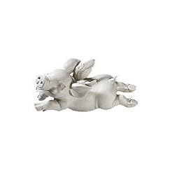 Pauly the flying pig statue home garden sculpture with wings z