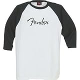 Fender Logo BaseBall Jersey (White/Black Large)