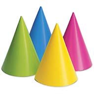 Party Hats 8/Pkg: Assorted Neon