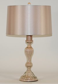 Arteriors Home Creamy Cased Ribbed Glass Table Lamp