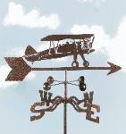 Bi-Wing Plane Garden Stake Weathervane