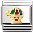 NOMINATION Italian Charm in stainless steel, enamel and 18k gold (Baby Boy)