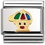NOMINATION Italian Charm in stainless steel, enamel and 18k gold (Baby Boy)