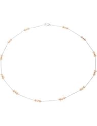 14K White Gold /Rose 20.00 Inch/1/6 Ct Tw Diamond Necklace