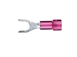 MobileSpec / BASIC SN-2R10 22-18 Gauge No.10 Nylon Spade Terminals - Red 100-Pack