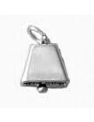 Sterling Silver 3D Musical Instrument Nonsounding Cow Bell Charm
