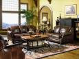 Princeton 100% Tri-Tone Top Grain Leather 3PC Living Room Set