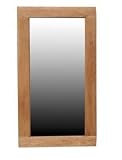 MODERN 100% SOLID OAK CONTEMPORARY 'BROOKLYN' LARGE WALL MIRROR ~ OA031 BY COACH HOUSE
