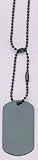 G.I. TYPE BLACK DOG TAG on 24 Chain
