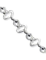 Sterling Silver 7.5inch Polished Fancy Link Bracelet QH283-7.5"