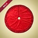 On Sale! 48" Red Velvet Christmas Tree Skirt